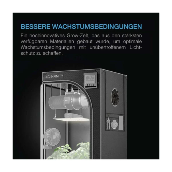 CLOUDLAB 422, Advance Grow Zelt 60 x 60 x 120 cm, 2000D Diamant Mylar Gewebe – Bild 3