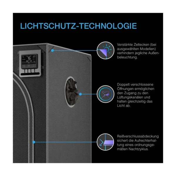 CLOUDLAB 632, Advance Grow Zelt 90 x 60 x 180 cm, 2000D Diamant Mylar Gewebe – Bild 5